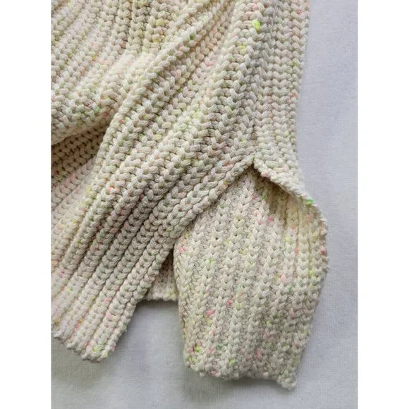 NEW Autumn Cashmere Girl's 12 Cream Neon Specs Sleeveless Knit Sweater Cropped - Picture 6 of 8